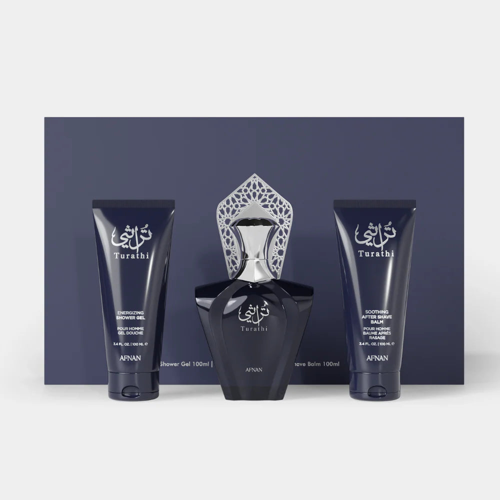 Afnan Turathi Blue Eau De Parfum Gift Set For Men