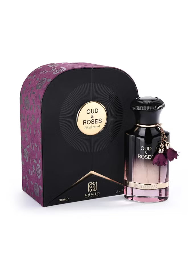 Ahmed Al Maghribi Oud & Roses Eau De Parfum 60ml For Unisex