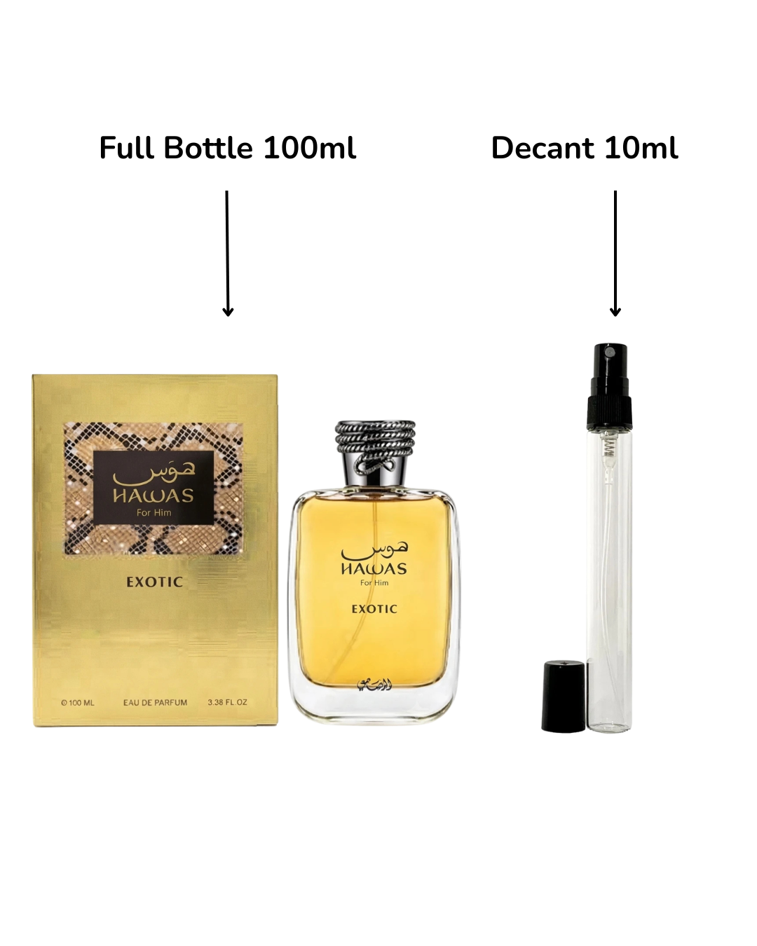 Decant/Sample Rasasi Hawas Exotic For Him Eau De Parfum 10ml