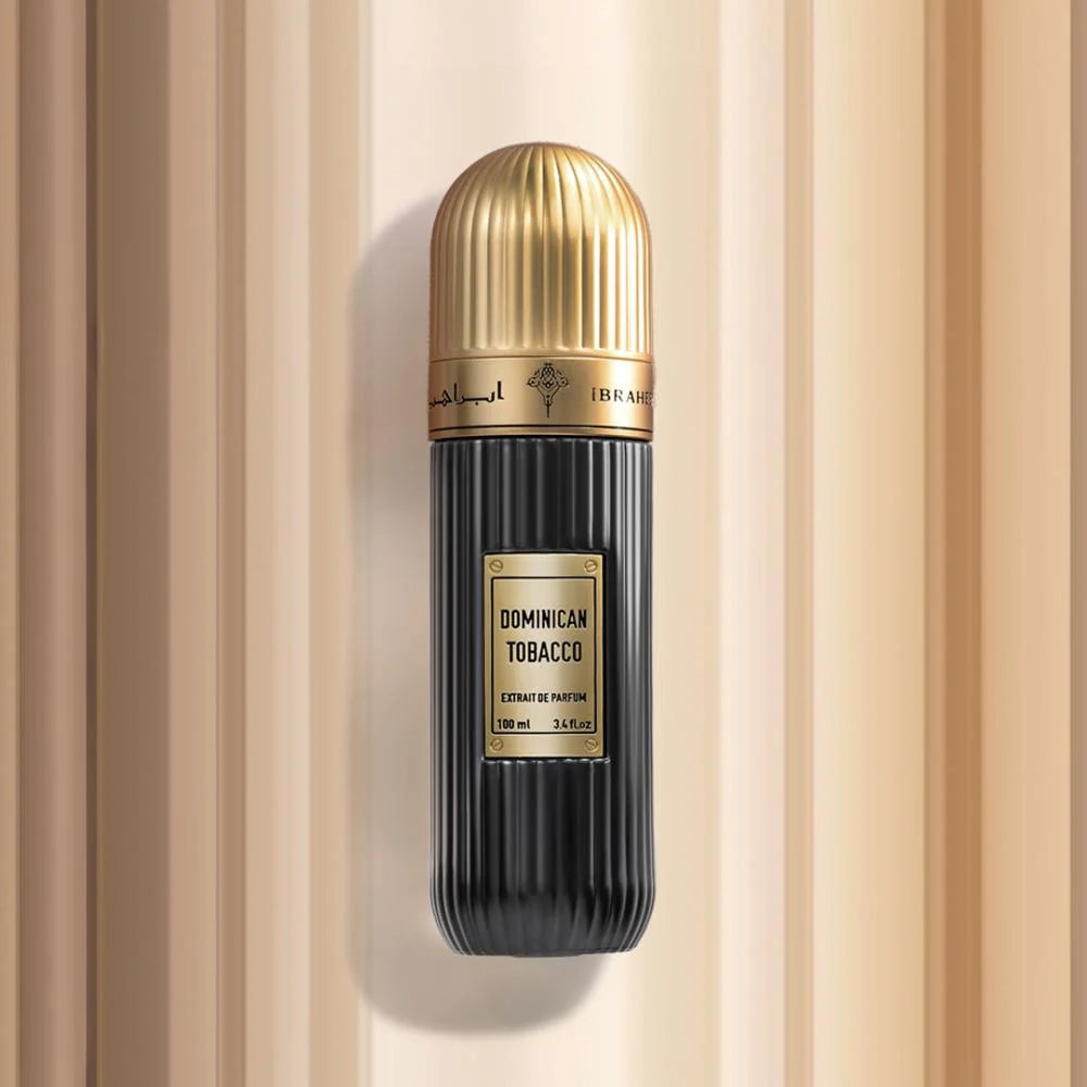 dominican tobacco perfume by Ibraheem AlQurashi Top notes are Tobacco, Lavender and Cinnamon; middle notes are Guaiac Wood and Orchid; base notes are Saffron, Bergamot and Neroli. @6500/= Ibraheem Al Qurashi Dominican Tobacco