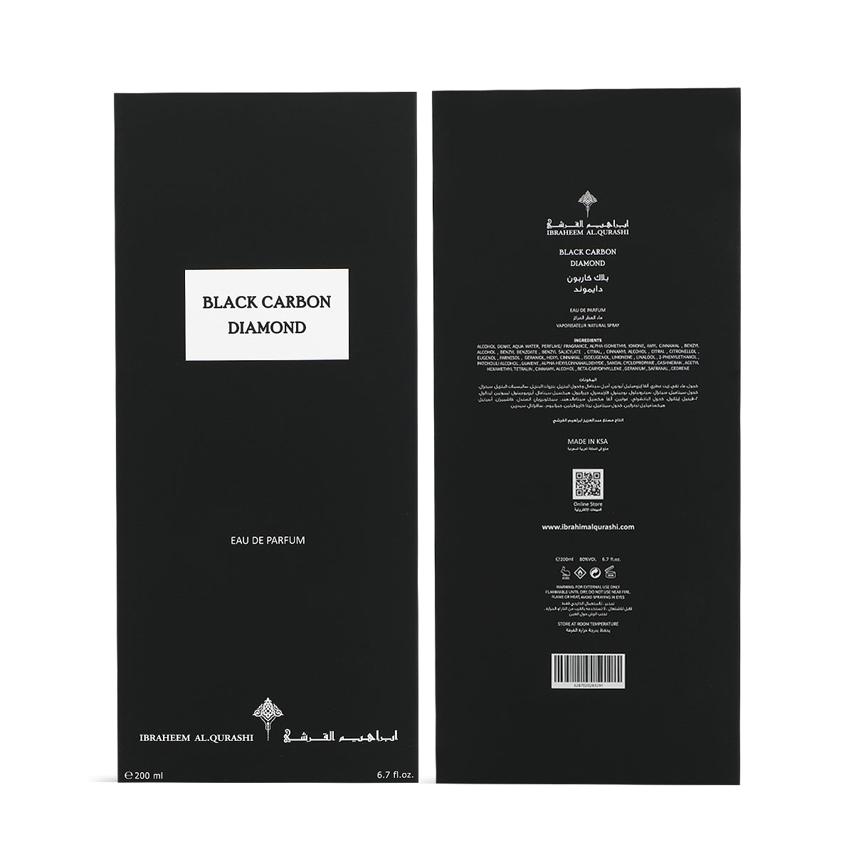 Ibraheem Al Qurashi Black Carbon Diamond Eau De Parfum For Men