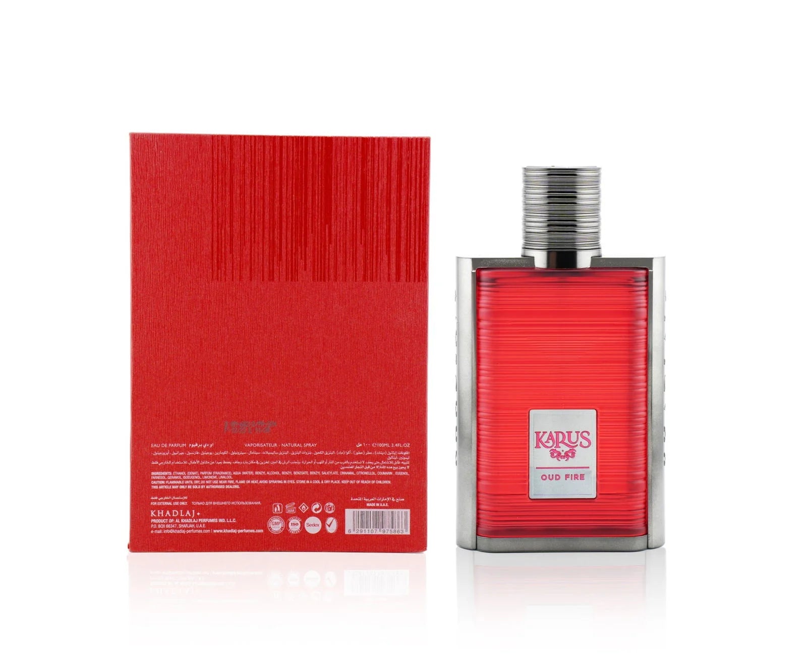 Khadlaj Karus Oud Fire Eau De Parfum 100ml For Unisex