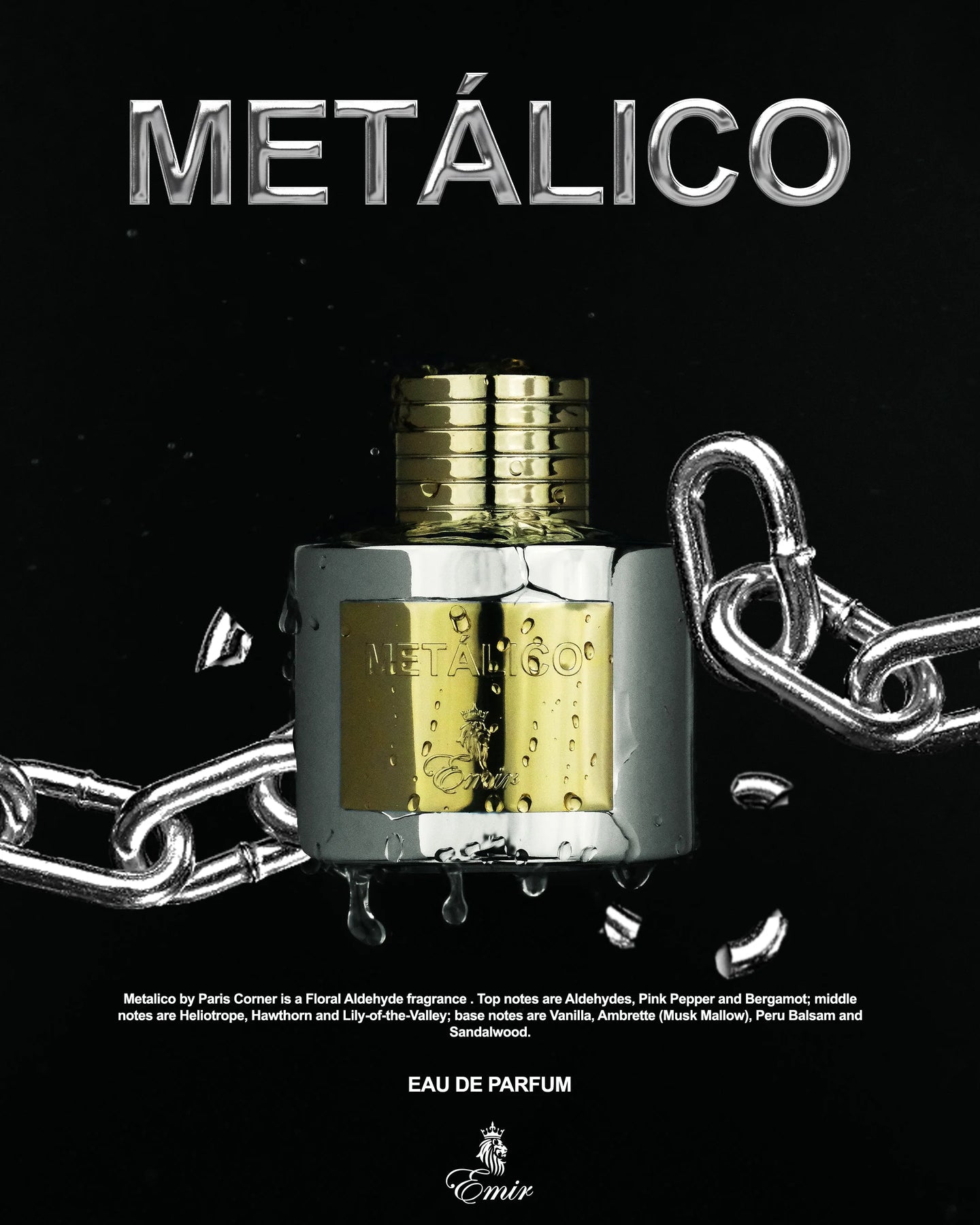 Paris Corner Emir Metalico Eau De Parfum 100ml For Men