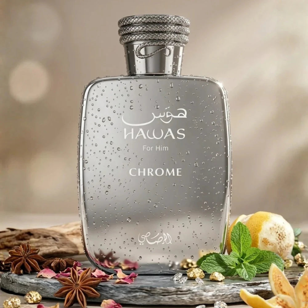 Rasasi Hawas Chrome Eau De Parfum 100ml For Men