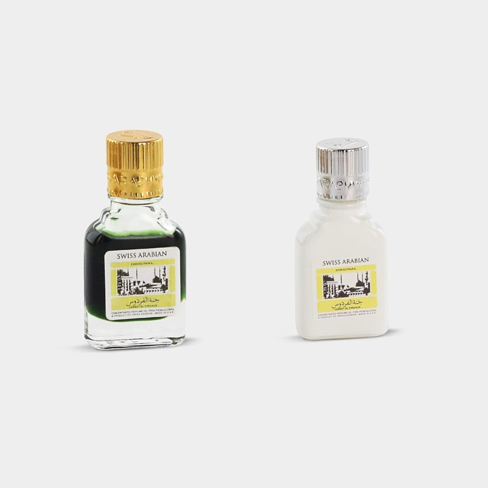 Swiss Arabian Jannat ul Firdaus Attar 9ml Green and White