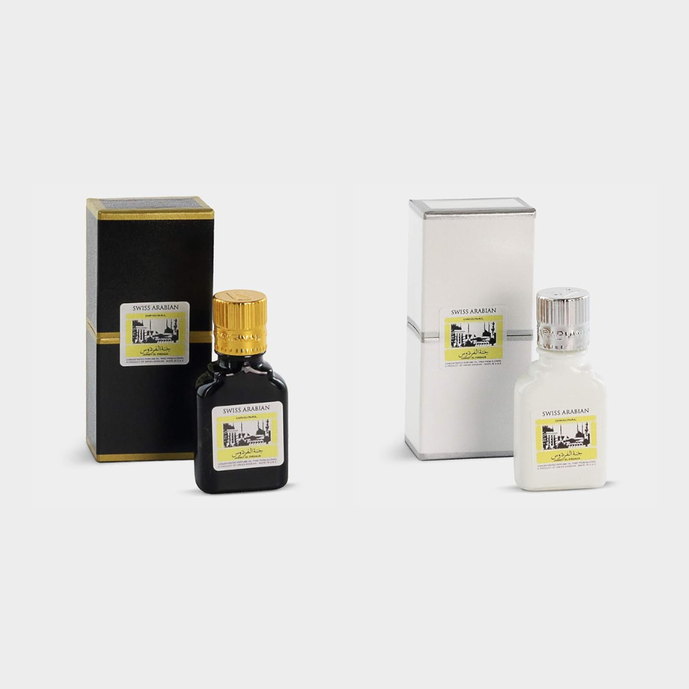 Swiss Arabian Jannat ul Firdaus Attar Black and White
