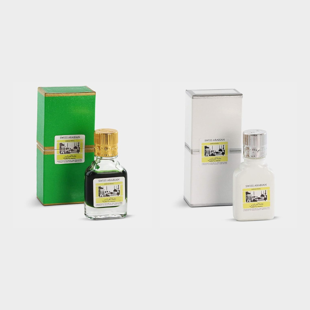 Swiss Arabian Jannat ul Firdaus Attar 9ml Green and White