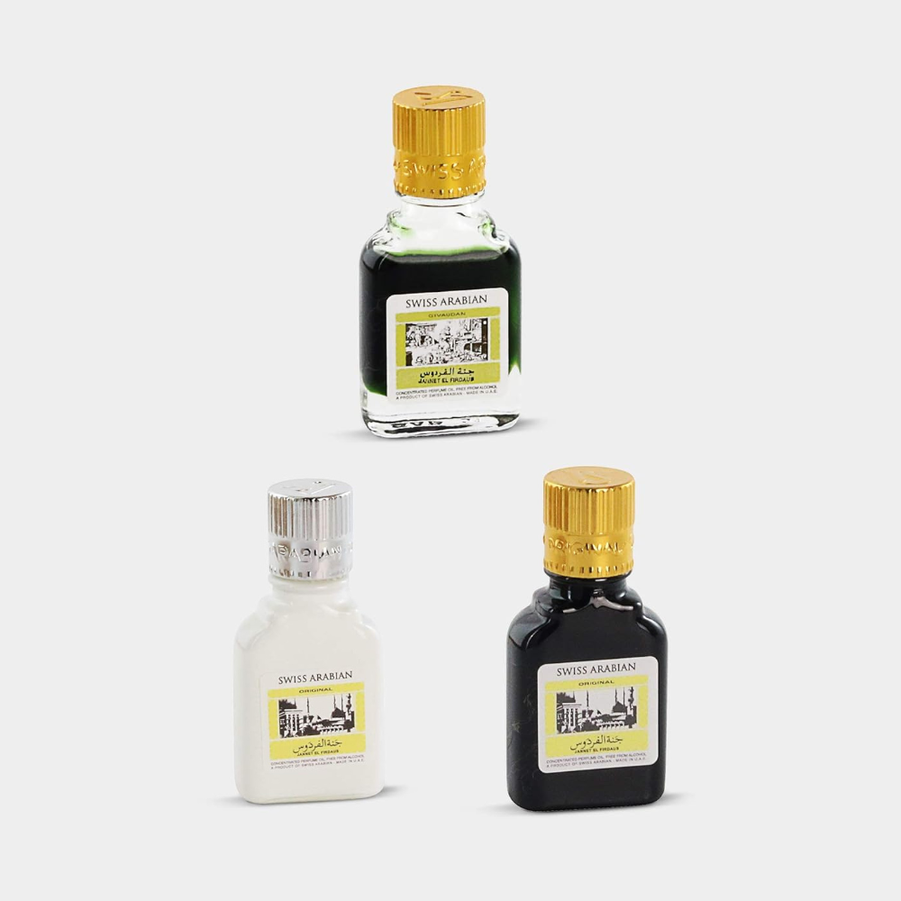 Swiss Arabian Jannat ul Firdaus Attar Red, Black & White