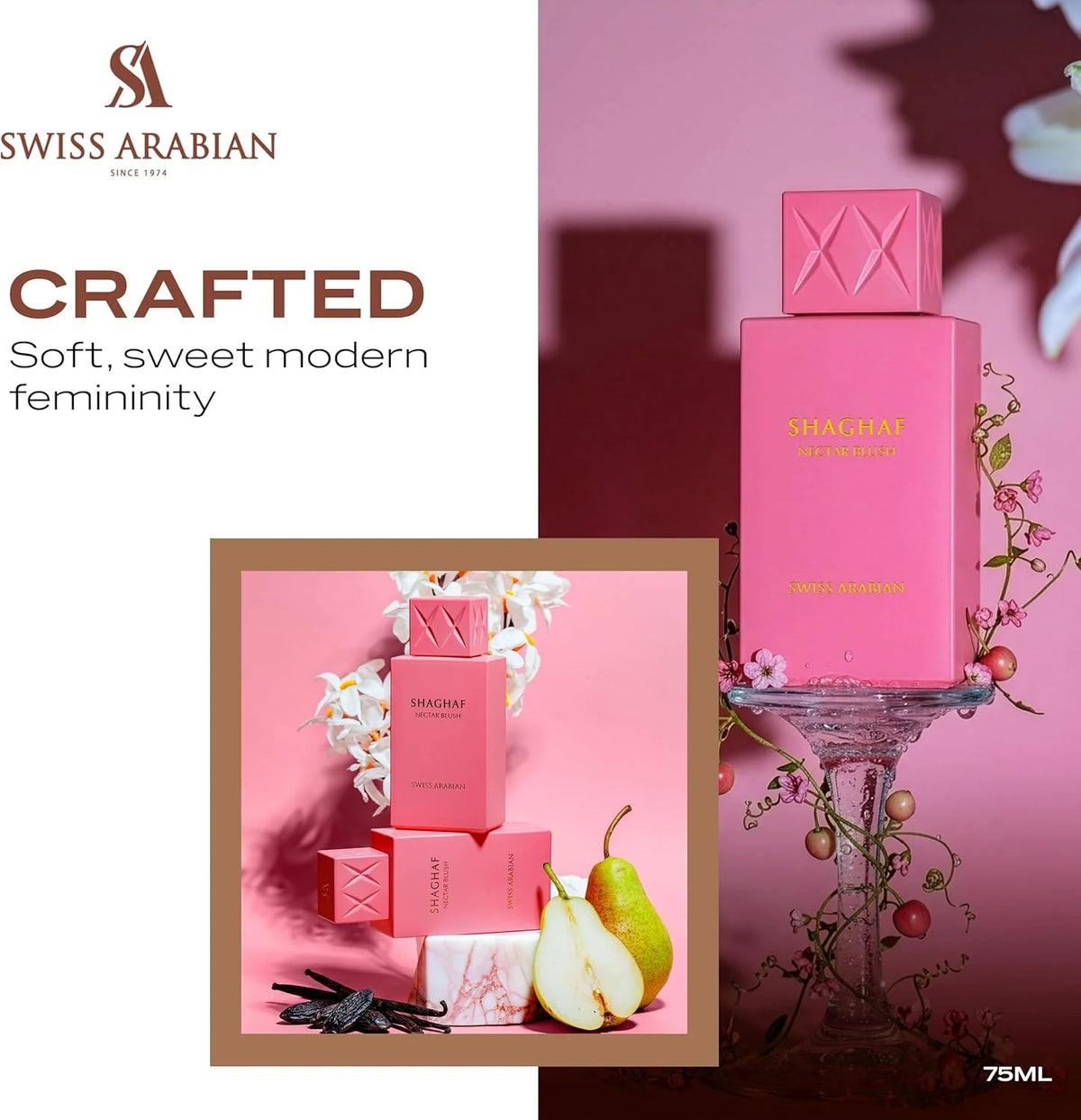 Swiss Arabian Shaghaf Nectar Blush Eau De Parfum 75ml For Unisex