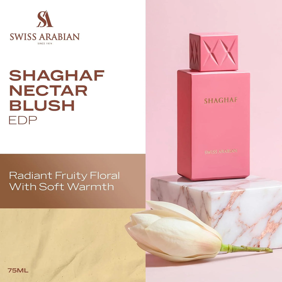 Swiss Arabian Shaghaf Nectar Blush Eau De Parfum 75ml For Unisex